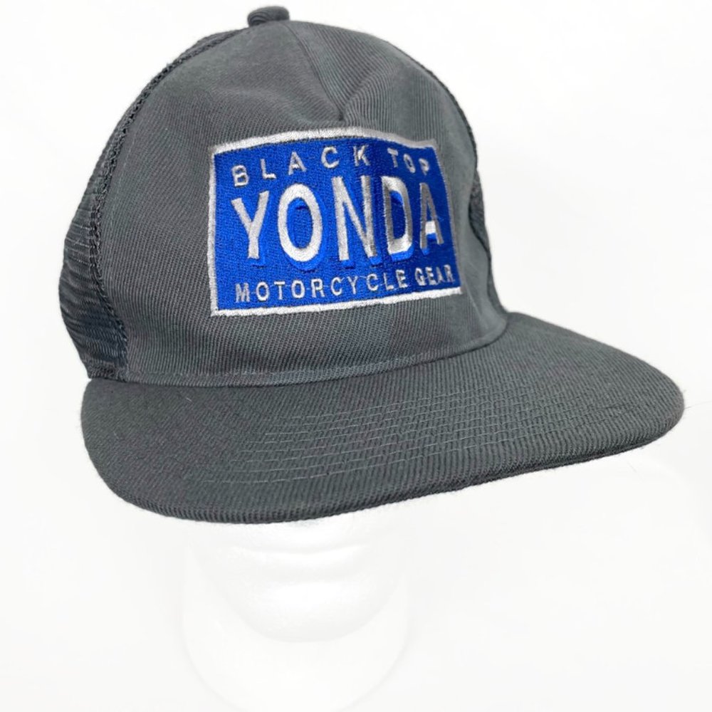 Blacktop Yonda motorcycle gear trucker baseball hat snapback